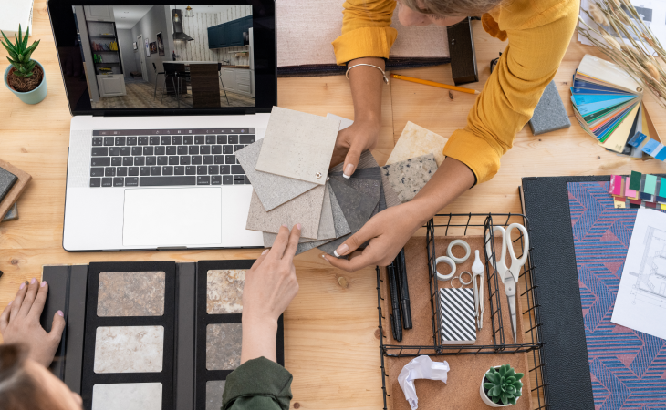 Industries that hire interior designers such as real estate hospitality and corporate sectors